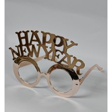 Arminow Bronz Renk Yılbaşı Noel Gözlük - Happy New Year Gözlük - Yeni Yıl Parti Gözlüğü