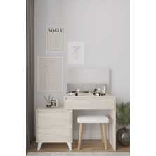 Aymobsan Viona 3 Çekmeceli, Aynalı Makyaj Masası