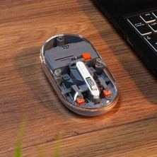 Everest SM-BT29 Glassy USB Gri Transparan 2in1 Bluetooth ve 2.4ghz Kablosuz Mouse