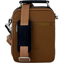 Louisiana Polo Guard Hakiki Deri Erkek Çanta Taba-Siyah 1716