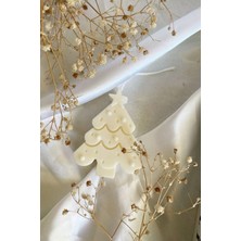 Bliss Beam Decoration Dekoratif Beyaz Yılbaşı Ağacı Küçük Kokulu Soya Mumu