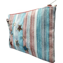 Vertiginoso El Yapımı Boncuk Işlemeli Kadın Portföy Clutch El Çantası