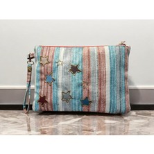 Vertiginoso El Yapımı Boncuk Işlemeli Kadın Portföy Clutch El Çantası