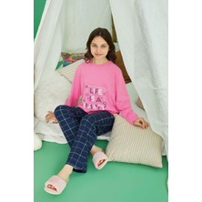 Genç Kız Aydoğan Pamuklu Pijama Takımı 240772 Pembe