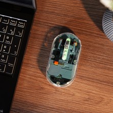 Everest SM-BT29 Glassy Yeşil Transparan 2in1 Bluetooth ve 2.4ghz Kablosuz Mouse
