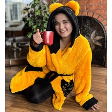 Özgüner Oyuncak Kapüşonlu Unisex Wellsoft Peluş Sabahlık