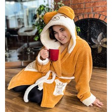Legosh Kapüşonlu Unisex Wellsoft Peluş Sabahlık