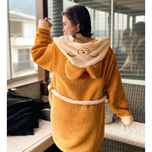 Legosh Kapüşonlu Unisex Wellsoft Peluş Sabahlık