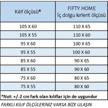 Fifty Home 2li Büyük Sırt Kırlent Iç Dolgu - 8 Farklı Ebat - Koltuk Sırt Kırlenti Minder Biyeli Model