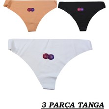 3 Parça Kadın Lazer Kesim Tanga Külot