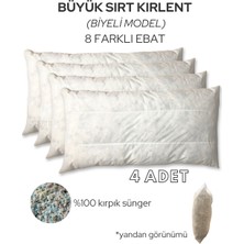 Fifty Home 4lü Büyük Sırt Kırlent Iç Dolgu - 8 Farklı Ebat - Koltuk Sırt Kırlenti Minder Biyeli Model