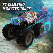 Gepettoys Işıklı Gövde 1:20 2.4ghz Uzaktan Kumandalı Şarjlı Araba Bigfoot Climbing Car Rock Crawler Renkli