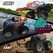 Gepettoys Işıklı Gövde 1:20 2.4ghz Uzaktan Kumandalı Şarjlı Araba Bigfoot Climbing Car Rock Crawler Renkli