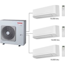 3m A+++ Multi Split Inverter Klima 1 Dış + 3 Iç Ünite (16.000+16.000+16.000 Btu)