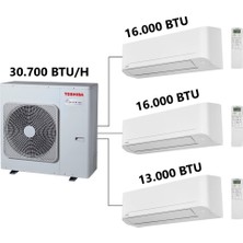 3m A+++ Multi Split Inverter Klima 1 Dış + 3 Iç Ünite (12.000+16.000+16.000 Btu)