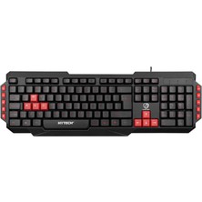 Gamy Siyah USB Kırmızı Tuşlu Q Gaming Oyuncu Klavye + Mouse Set Hyk-46