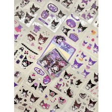 Kağıt Gemi Sanrio Karakter Kuromi 25 Yaprak Pet Sticker Set Mavi Paket