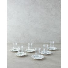 English Home Petally Porselen 12 Parça 6 Kişilik Çay Seti 165 ml Mavi-Yeşil