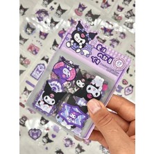 Kağıt Gemi Sanrio Karakter Kuromi 25 Yaprak Pet Sticker Set Mor Paket