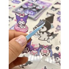 Kağıt Gemi Sanrio Karakter Kuromi 25 Yaprak Pet Sticker Set Mor Paket