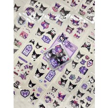 Kağıt Gemi Sanrio Karakter Kuromi 25 Yaprak Pet Sticker Set Mor Paket