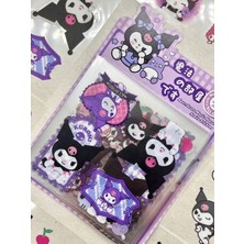 Kağıt Gemi Sanrio Karakter Kuromi 25 Yaprak Pet Sticker Set Mor Paket