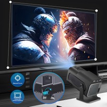 Idragon® HY320 Mini Siyah Taşınabilir Sinema Projeksiyon Cihazı Ev Sineması Bluetooth Android Projeksiyon