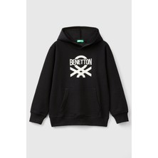 Erkek Çocuk Kapüşonlu Sweatshirt - Siyah