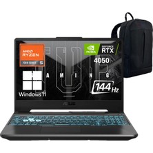 Asus Tuf Gaming A15 FA506NF-HN049W Ryzen 5 7535HS 8gb 512GB SSD RTX2050 15.6" Fhd 144Hz WIN11 Dizüstü Bilgisayar - Webzone Çanta WZ01