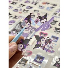 Kağıt Gemi Sanrio Karakter Kuromi 25 Yaprak Pet Sticker Set Sarı Paket