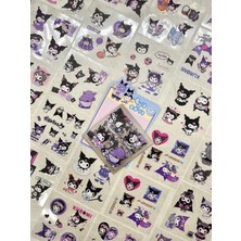 Kağıt Gemi Sanrio Karakter Kuromi 25 Yaprak Pet Sticker Set Sarı Paket