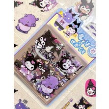 Kağıt Gemi Sanrio Karakter Kuromi 25 Yaprak Pet Sticker Set Sarı Paket