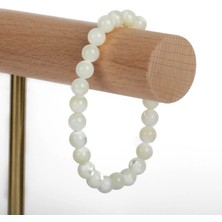 Deniz Kabuğu Doğal Taş Bileklik, 8mm