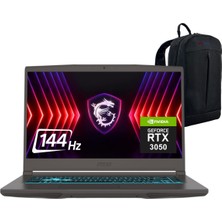 MSI Thın 15 B12UC-2636XTR I5-12450H 16GB 1tb SSD RTX3050 4gb 15.6" Fhd 144Hz Freedos Dizüstü Bilgisayar - Webzone Çanta WZ01