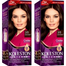 Wella Koleston Intense Saç Boyası 3/0 Koyu Kahve - Salon Kalitesi 2x