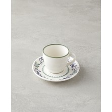 English Home Mistia Bone Porselen 4 Parça 2 Kişilik Kahve Fincan Takımı 90 ml Mavi