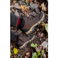 Jagulep Erkek Bot Kaydırmaz Kauçuk Taban Içi Kürklü Ortopedik Taban Fermuarlı Trekking