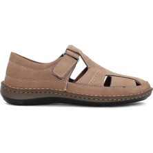 Celal Gültekin Erkek Kum Nubuk Deri Sandalet