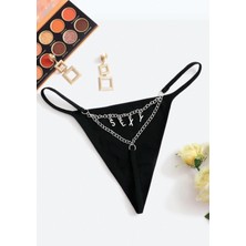 The Chita Arkası Sexy Yazılı Zincirli Tanga Külot
