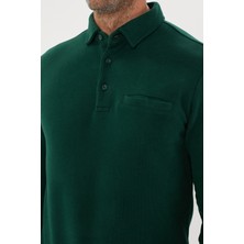 Tony Montana Tony Classics Cepli Kadife Selanik Polo Yaka Sweatshirt- KS-1492