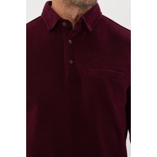 Tony Montana Tony Classics Cepli Kadife Selanik Polo Yaka Sweatshirt- KS-1492