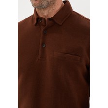 Tony Montana Tony Classics Cepli Kadife Selanik Polo Yaka Sweatshirt- KS-1492
