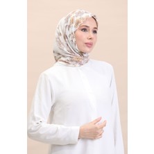 Sefa Merve Desenli Eşarp Cvs-06 Krem Bej