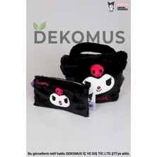 DEKOMUS İLE LİSANSLI YENİ SEZON KUROMI PELUŞ BASIC EL ÇANTASI VE KOL ÇANTASI 2'LİSİ