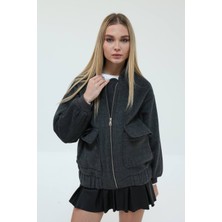 Bomber Kaşe Ceket M
