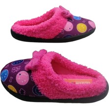 Gezer Kız Çocuk Mor Kurdela Detaylı Ev Içi Terlik GZRTR985530