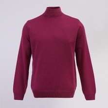 Erkek Şardonsuz Uzun Kol Ince Boğazlı Yaka Kazak - 180538 - Açık Mor