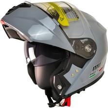 Mts -966-V2 Çene Açılır Kask (Nardo Grı)