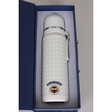 Fenerbahçe Dekomus Ile Lisanslı Fenerbahçe 650 ml Bardaklı Çelik Termos "özel Kutulu Comfort Kalem li"