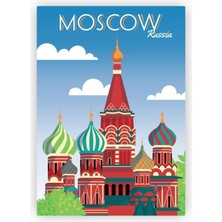 Zinbooz Moskova Rusya Moscow Russia Ahşap Poster 20X29  cm